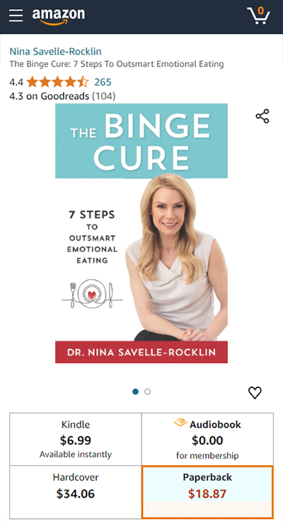 The Binge Cure on Amazon