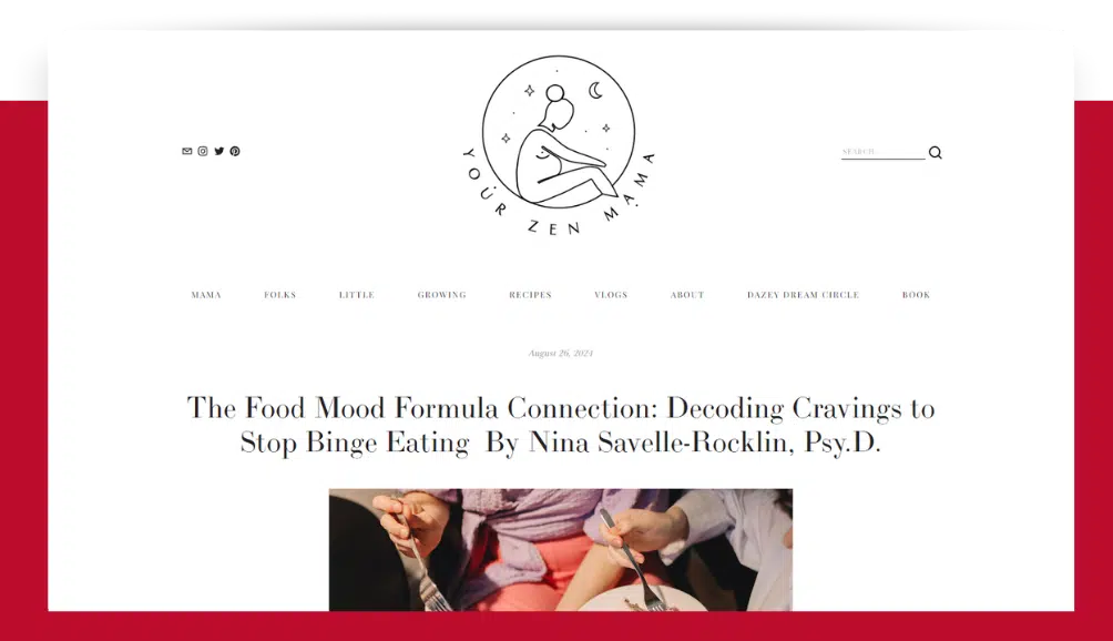 The Food Mood Formula Connection: Decoding Cravings to Stop Binge Eating By Nina Savelle-Rocklin, Psy.D.